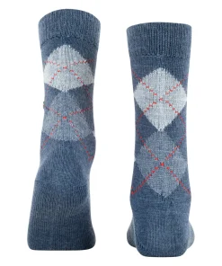 Burlington Whitby damessokken, blauw (deep blue)
