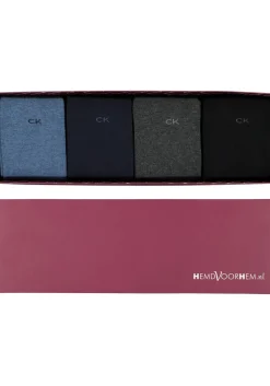Cadeaubox Calvin Basic Box; 8 paar Calvin Klein sokken zwart, blauw, bruin en grijs