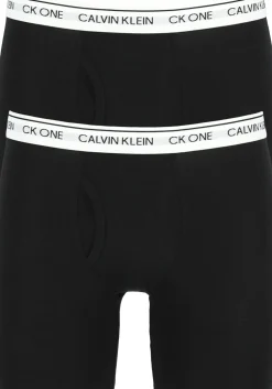 Calvin Klein CK ONE Cotton boxer brief (2-pack), heren boxer lang met gulp, zwart