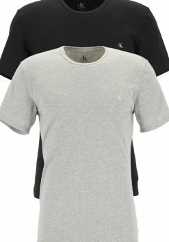 Calvin Klein CK ONE cotton crew neck T-shirts (2-pack), heren T-shirts O-hals, zwart en grijs melange