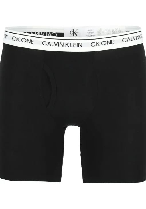 Calvin Klein CK ONE Cotton boxer brief (2-pack), heren boxer lang met gulp, zwart