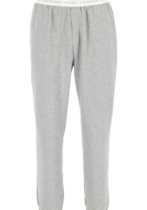 Calvin Klein CK ONE Lounge jogger, heren lounge joggingbroek lang, middeldik, grijs melange