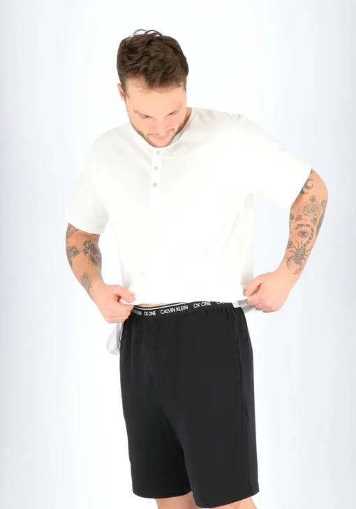 Calvin Klein CK ONE Lounge short, heren lounge joggingbroek kort, middeldik, zwart