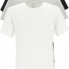 Calvin Klein Cotton Classics crew neck T-shirt (3-pack), heren T-shirts O-hals, zwart, wit en grijs