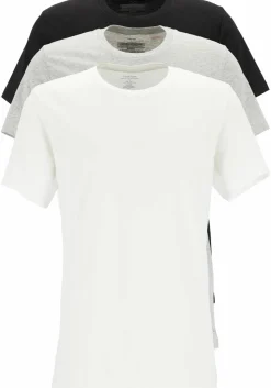 Calvin Klein Cotton Classics crew neck T-shirt (3-pack), heren T-shirts O-hals, zwart, wit en grijs
