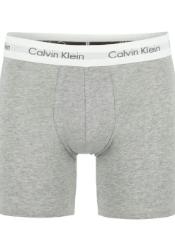 Calvin Klein Cotton Stretch boxer brief (3-pack), heren boxers extra lang, zwart, wit en grijs