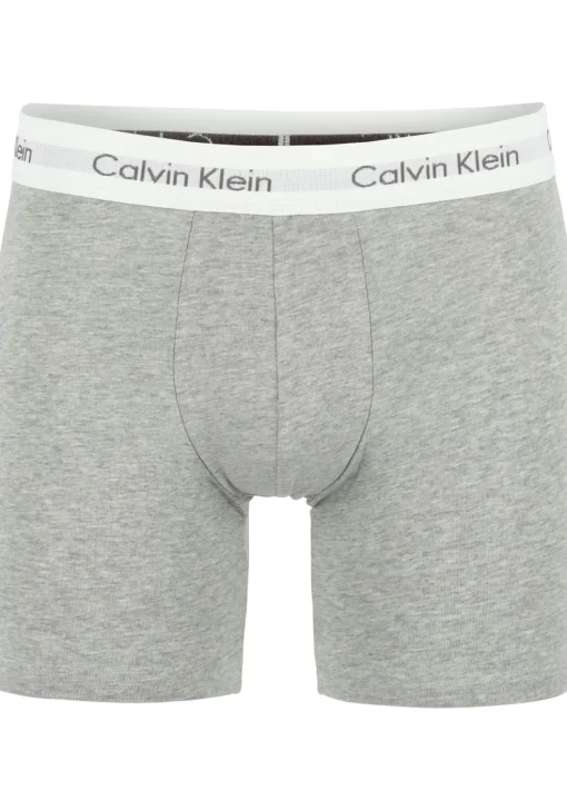 Calvin Klein Cotton Stretch boxer brief (3-pack), heren boxers extra lang, zwart, wit en grijs