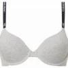 Calvin Klein dames 1996 lightly lined demi bra, T-shirt BH, grijs