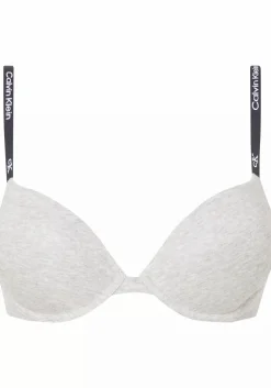 Calvin Klein dames 1996 push up plunge bra, beugel BH, grijs