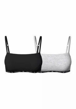 Calvin Klein dames 1996 unlined bralette (2-pack), bralette, multicolor