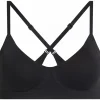 Calvin Klein dames Bonded Flex lightly lined bralette, bralette, zwart