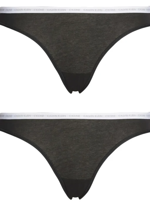 Calvin Klein dames CK ONE Cotton slips (2-pack), zwart