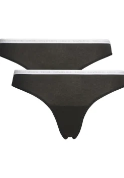 Calvin Klein dames CK ONE Cotton strings (2-pack), zwart