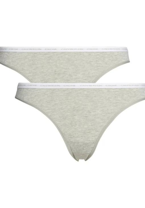 Calvin Klein dames CK ONE Cotton slips (2-pack), grijs melange
