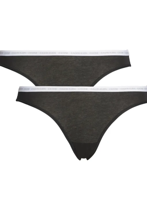 Calvin Klein dames CK ONE Cotton slips (2-pack), zwart