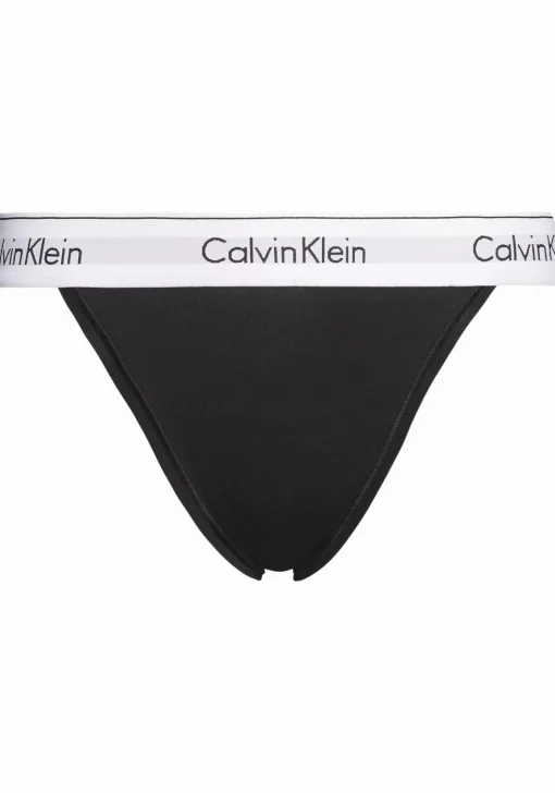 Calvin Klein dames high leg tanga (1-pack), tanga slip, zwart