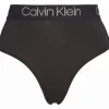 Calvin Klein dames high waist thong (1-pack), string met hoge taille, zwart