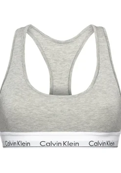 Calvin Klein dames Modern Cotton bralette top, ongevoerd, grijs