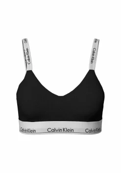 Calvin Klein dames Modern Cotton lightly lined bralette, bralette, zwart
