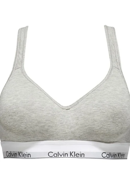 Calvin Klein dames Modern Cotton bralette top, met voorgevormde cups, grijs