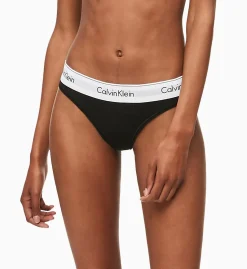 Calvin Klein dames Modern Cotton string, zwart