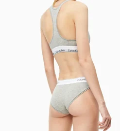Calvin Klein dames Modern Cotton bralette top, ongevoerd, grijs