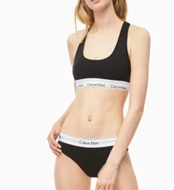Calvin Klein dames Modern Cotton bralette top, ongevoerd, zwart