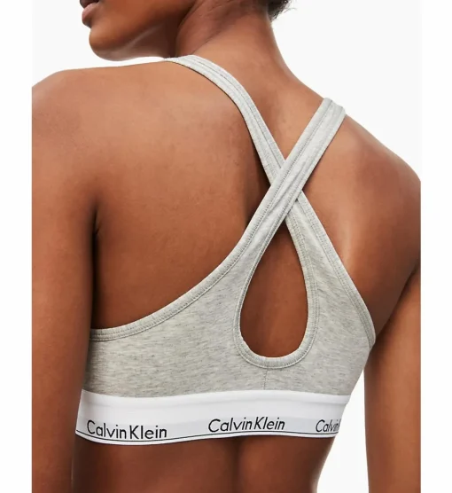 Calvin Klein dames Modern Cotton bralette top, met voorgevormde cups, grijs