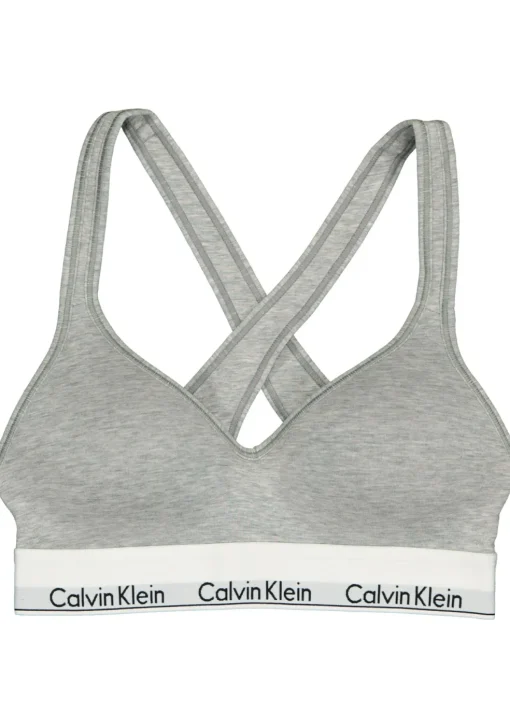 Calvin Klein dames Modern Cotton bralette top, met voorgevormde cups, grijs