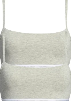 Calvin Klein dames ONE Cotton bralette (2-pack), ongevoerd, grijs