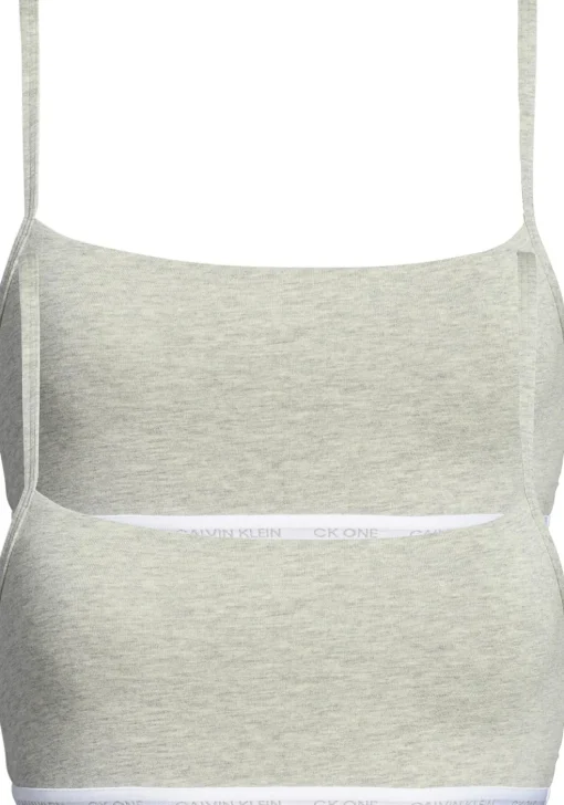 Calvin Klein dames ONE Cotton bralette (2-pack), ongevoerd, grijs