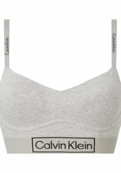Calvin Klein dames Reimagined Heritage lightly lined bralette, bralette, grijs