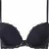Calvin Klein dames Seductice Comfort push-up T-shirt bra, push-up BH, zwart