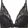 Calvin Klein dames Seductive comfort plunge bra, kanten BH, zwart