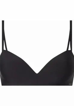 Calvin Klein dames Seductive Comfort wirefree push-up bra, T-shirt BH, zwart