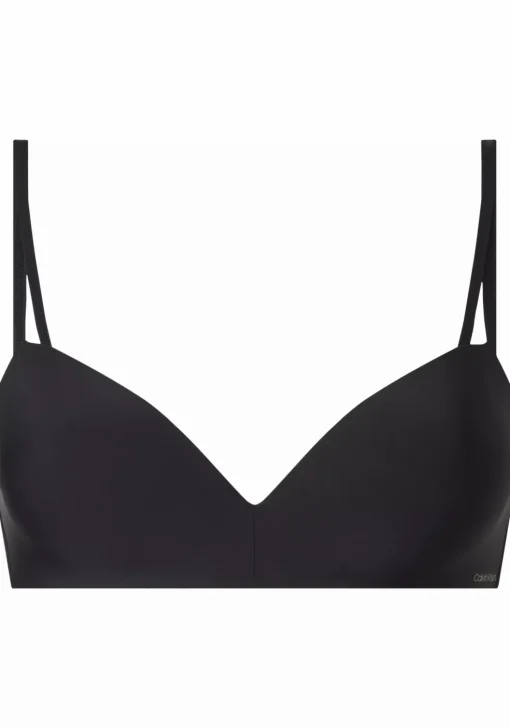 Calvin Klein dames Seductive Comfort wirefree push-up bra, T-shirt BH, zwart