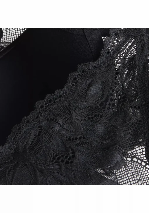Calvin Klein dames Seductive comfort plunge bra, kanten BH, zwart