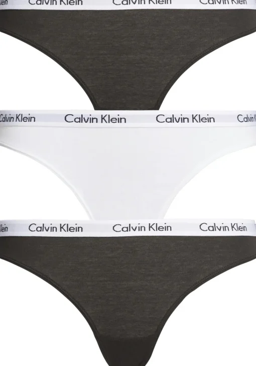 Calvin Klein dames slips (3-pack), zwart, wit en zwart
