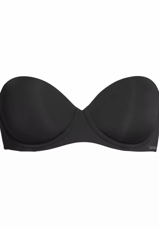 Calvin Klein dames strapless push up bra, strapless BH, zwart