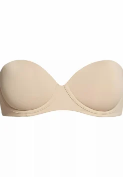 Calvin Klein dames strapless push up bra, strapless BH, beige