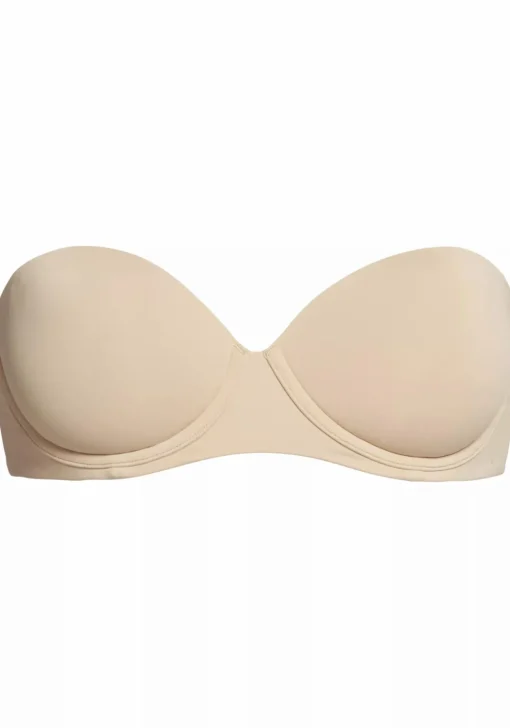 Calvin Klein dames strapless push up bra, strapless BH, beige