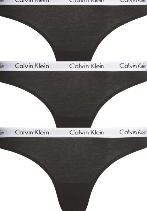 Calvin Klein dames strings (3-pack), zwart