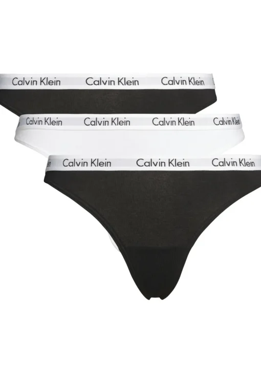 Calvin Klein dames strings (3-pack), zwart, wit, zwart