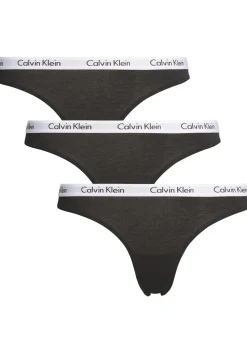 Calvin Klein dames strings (3-pack), zwart
