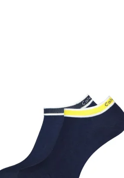 Calvin Klein damessokken Spencer (2-pack), enkelsokken logo boord, blauw