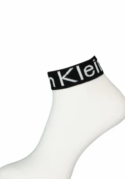 Calvin Klein damessokken Kayla (1-pack), lage logo sokken, wit met zwart
