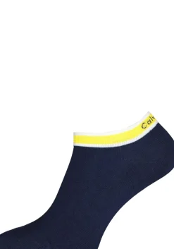 Calvin Klein damessokken Spencer (2-pack), enkelsokken logo boord, blauw