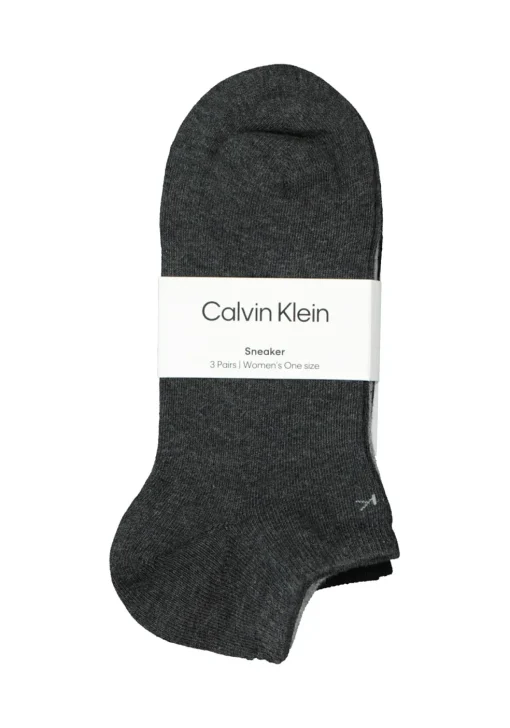 Calvin Klein damessokken Chloe (3-pack), enkelsokken, grijs, antraciet en zwart