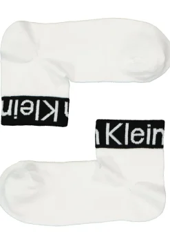 Calvin Klein damessokken Kayla (1-pack), lage logo sokken, wit met zwart