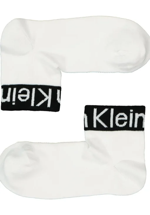 Calvin Klein damessokken Kayla (1-pack), lage logo sokken, wit met zwart